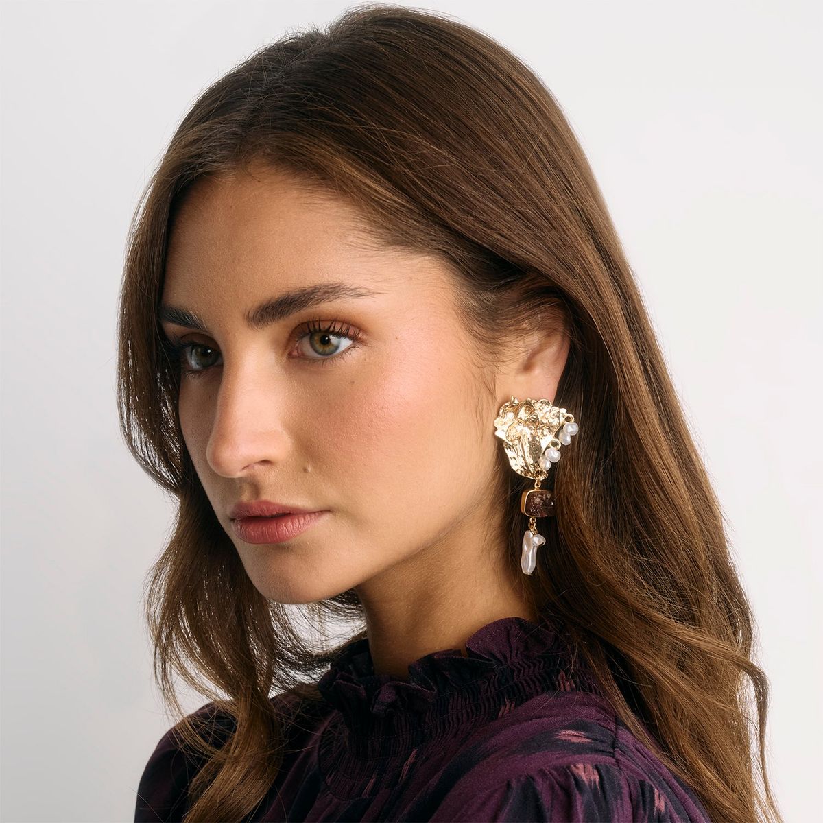 LOUNGE - Aros Mujer Con Piedra Colgante