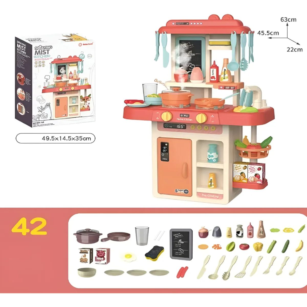 GENERICO - Cocina De Juguete 42 Accesorios Estilo Moderno