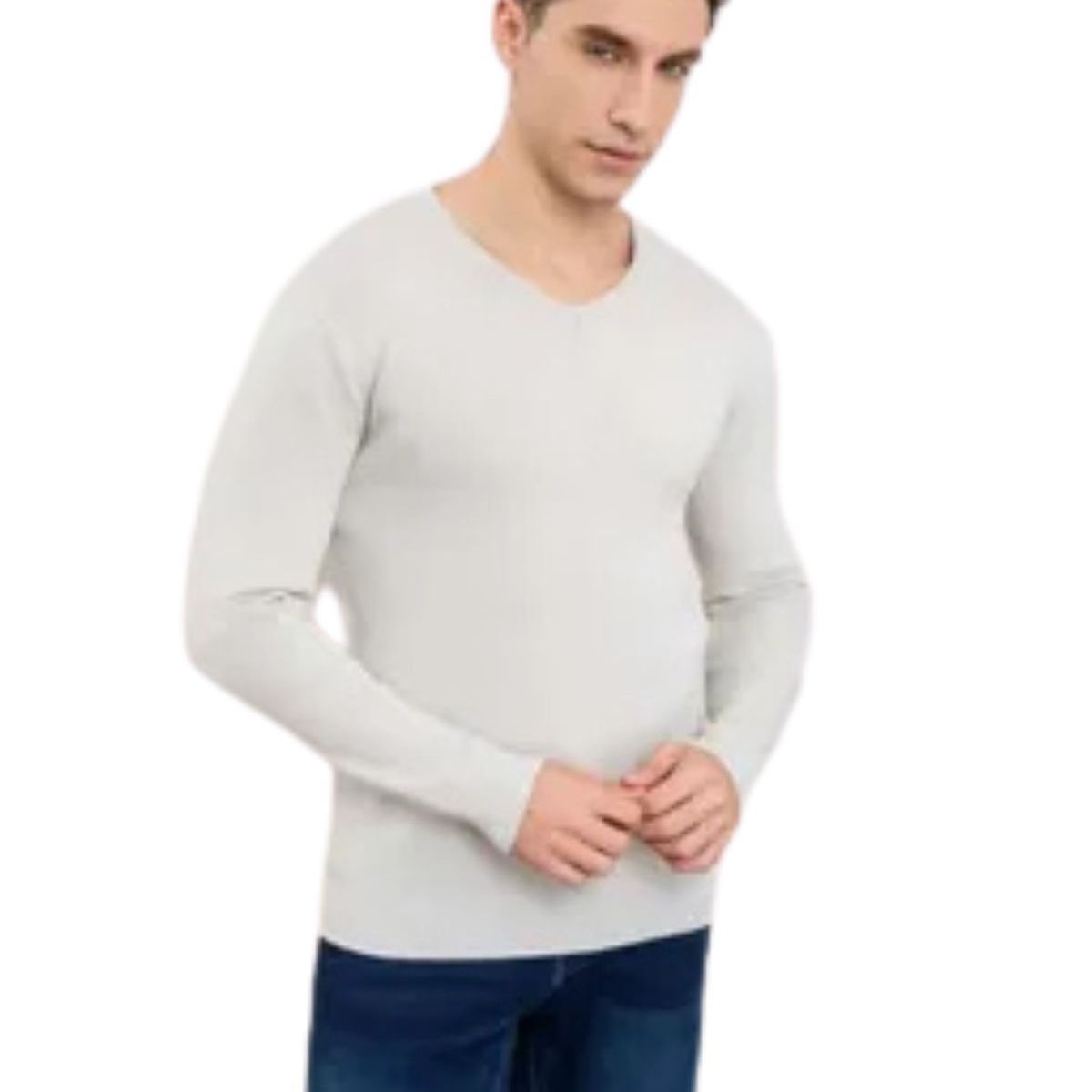 LOOK SHOP - Sweater Tejido Hilo Hombre Cuello V Colores 151