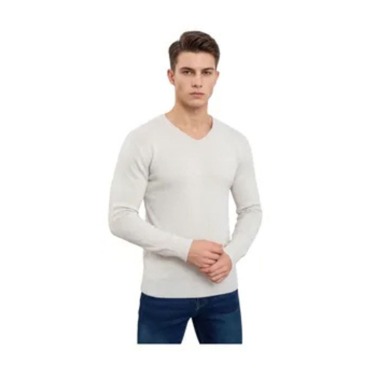 LOOK SHOP - Sweater Tejido Hilo Hombre Cuello V Colores 151