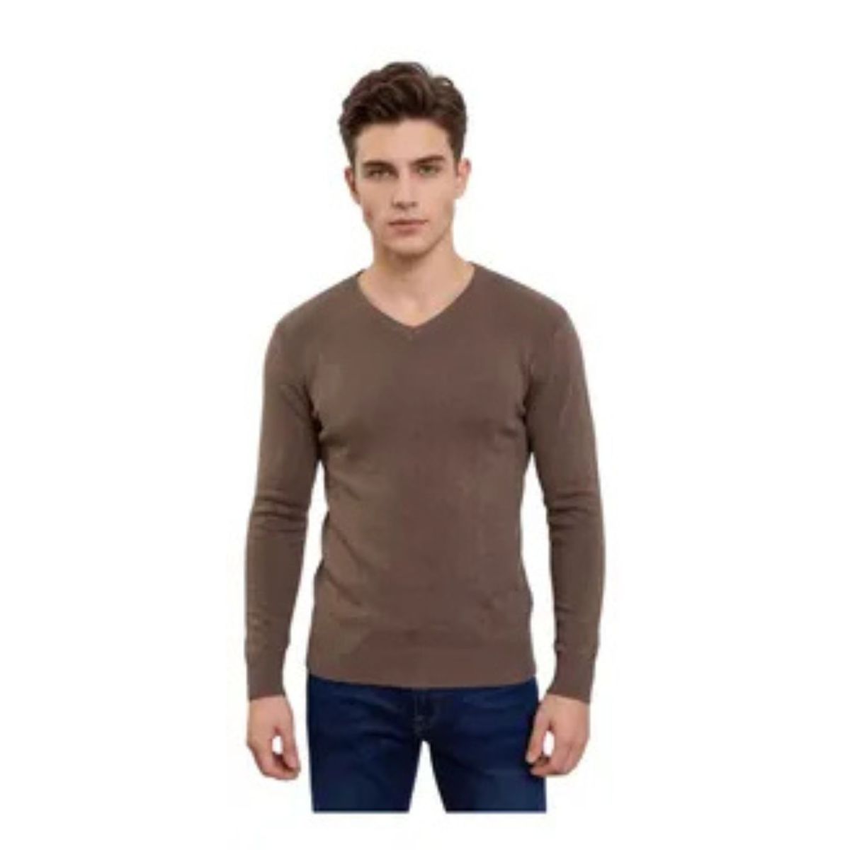 LOOK SHOP - Sweater Tejido Hilo Hombre Cuello V Colores 151
