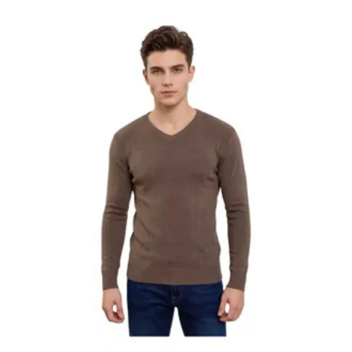 LOOK SHOP - Sweater Tejido Hilo Hombre Cuello V Colores 151