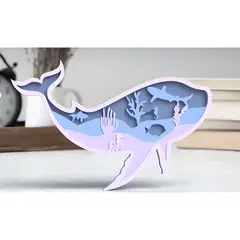 GENERICO - Figura decorativa ballena en madera