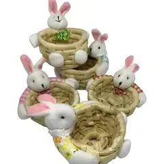 GENERICO - Cestas de Pascua para niños pack 12 unidades surtido