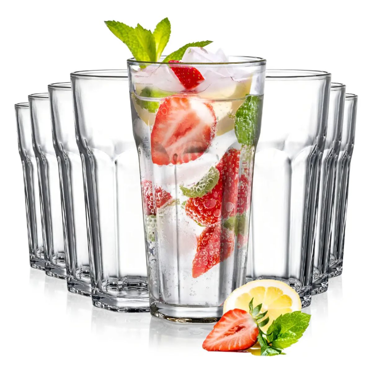 GENERICO - Vaso Transparente De Plastico 430ml Para Bebidas Frias Unidad