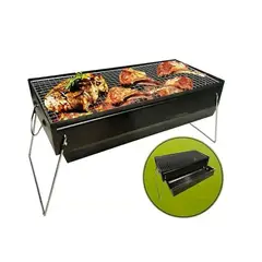 GENERICO - Parrilla Portatil de Carbon Plegable con Abridor
