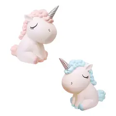GENERICO - Alcancía infantil plástico diseño unicornio