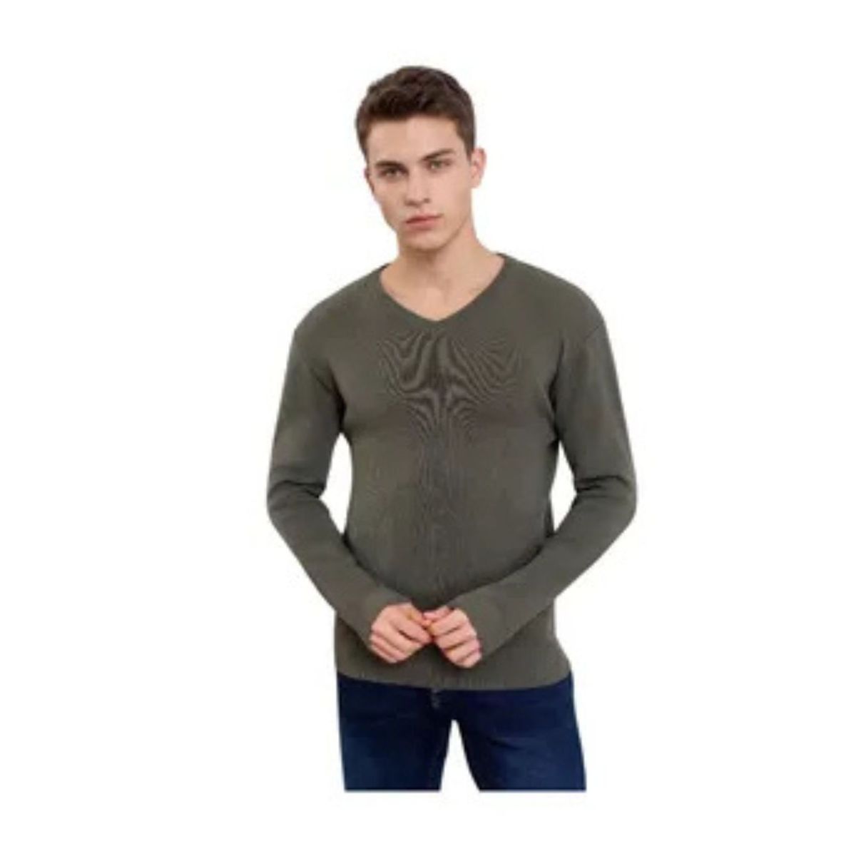 LOOK SHOP - Sweater Tejido Hilo Hombre Cuello V Colores 151
