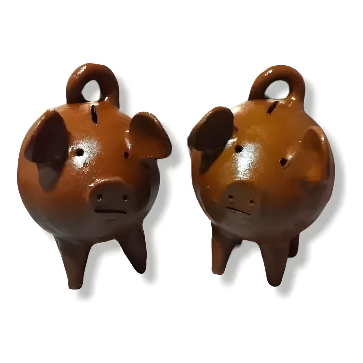 GENERICO - Pack 2 alcancías chanchito de greda