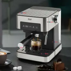 RAF - Maquina Café Espresso Capuccino Espumador de Leche Antigoteo 1.5 L