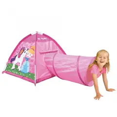GAME POWER - Carpa infantil + Túnel rosada 170X112X94Cm