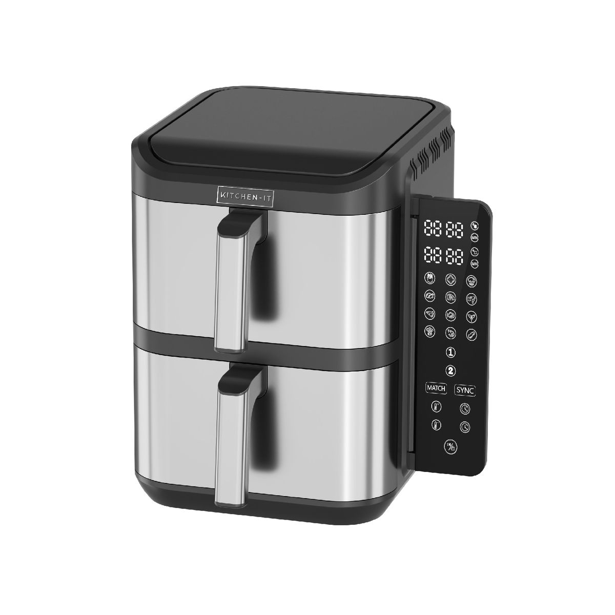 KITCHEN IT - Freidora de aire Dual Crisp XL 10L