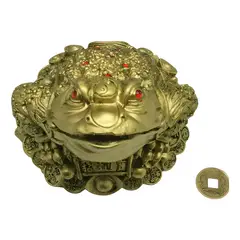 GENERICO - Figura rana de la suerte tres patas 12 cm