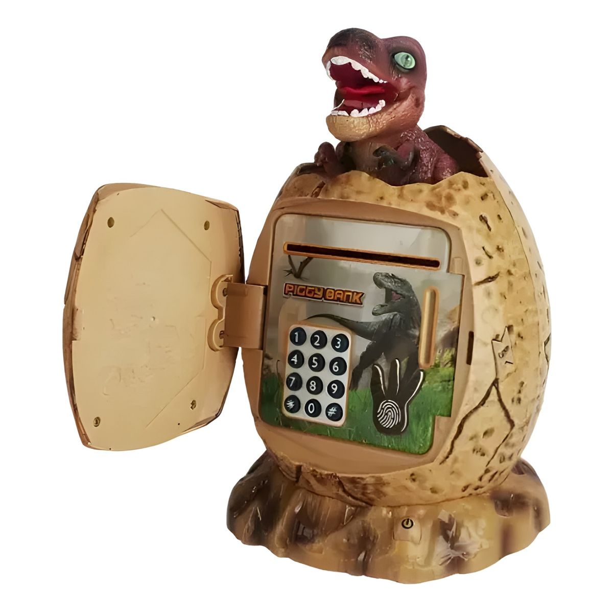 GENERICO - Alcancía huevo de dinosaurio con contraseña