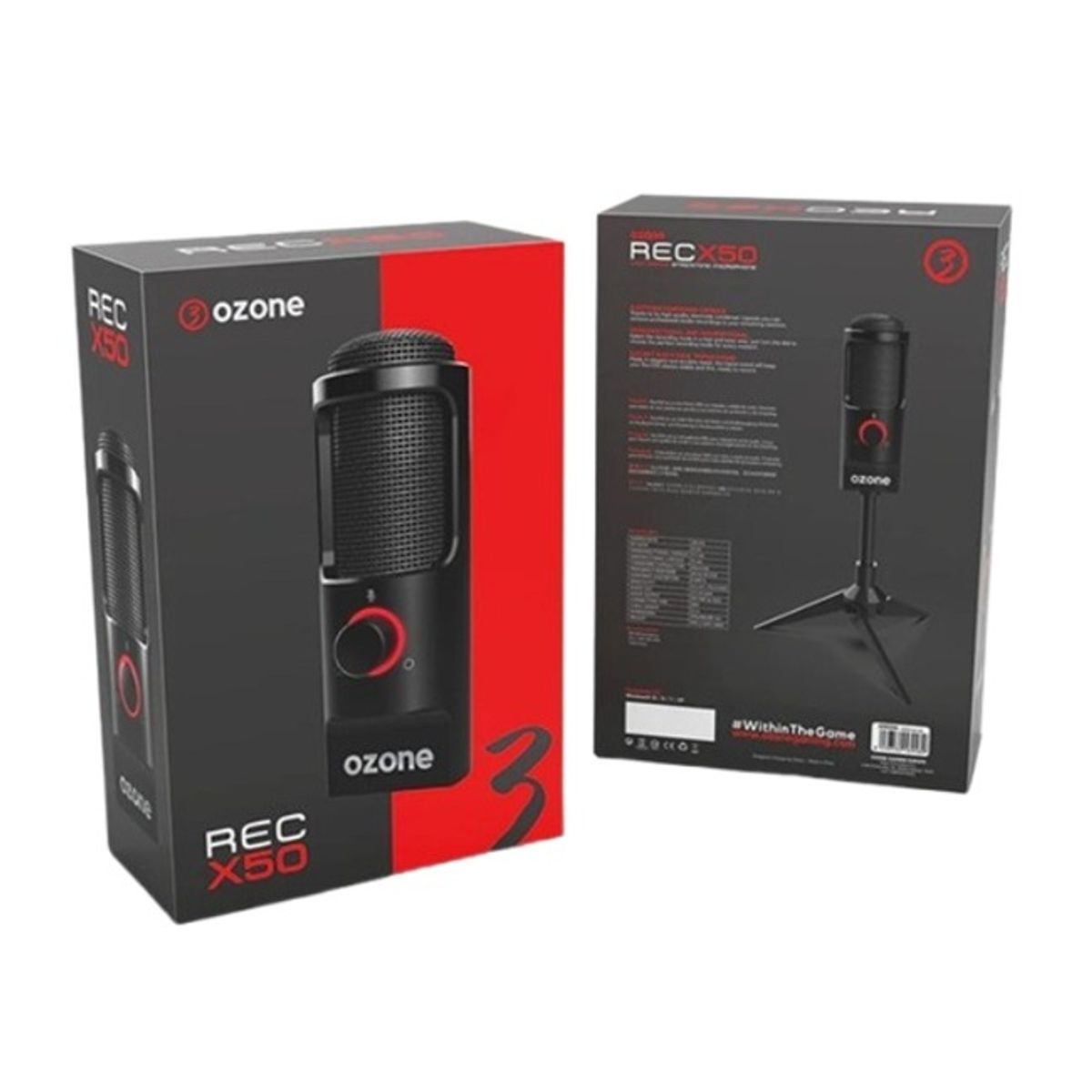 OZONE - Microfono Gamer - Ozone Rec X50 - Usb - Negro