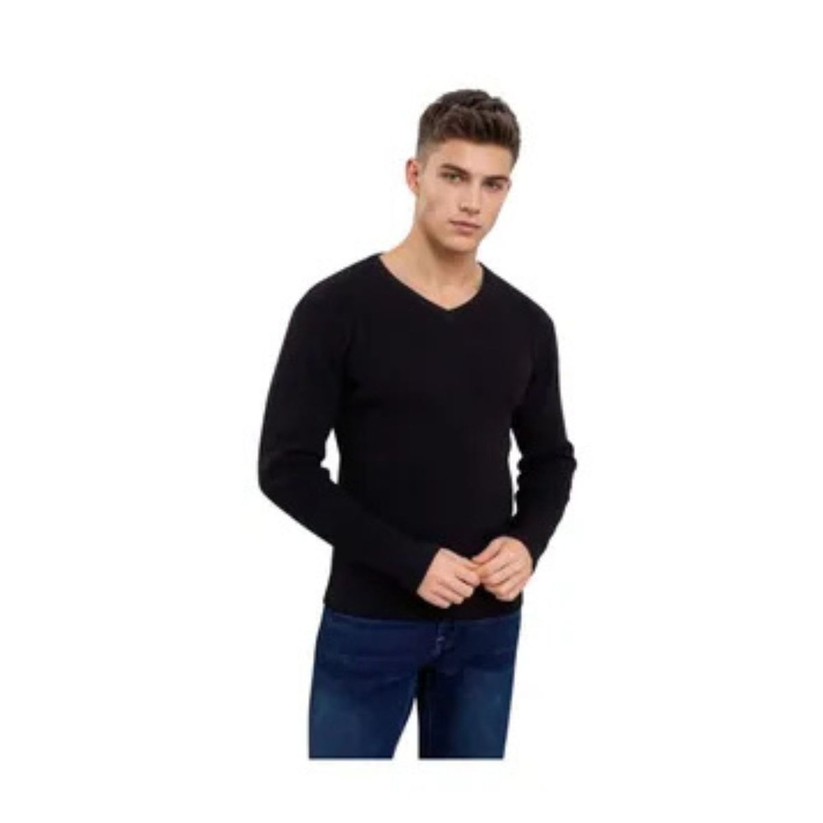 LOOK SHOP - Sweater Tejido Hilo Hombre Cuello V. Colores. 151
