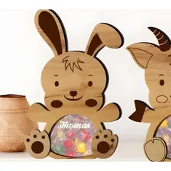 GENERICO - Alcancía de madera conejo personalizada