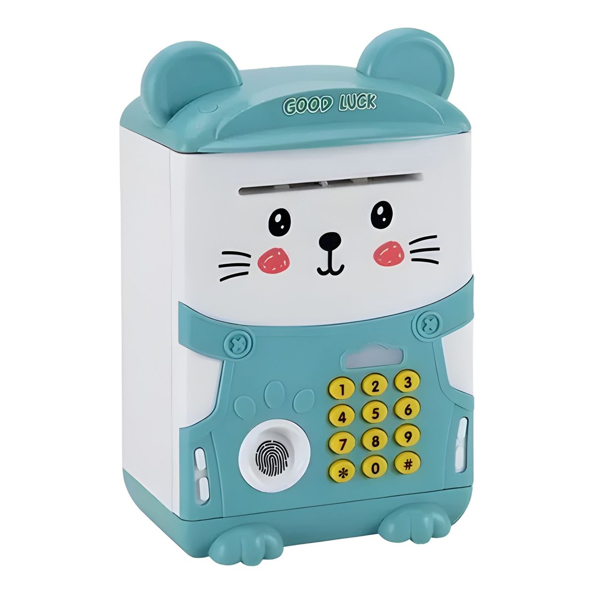 GENERICO - Alcancía inteligente con huella y contraseña azul y rosa