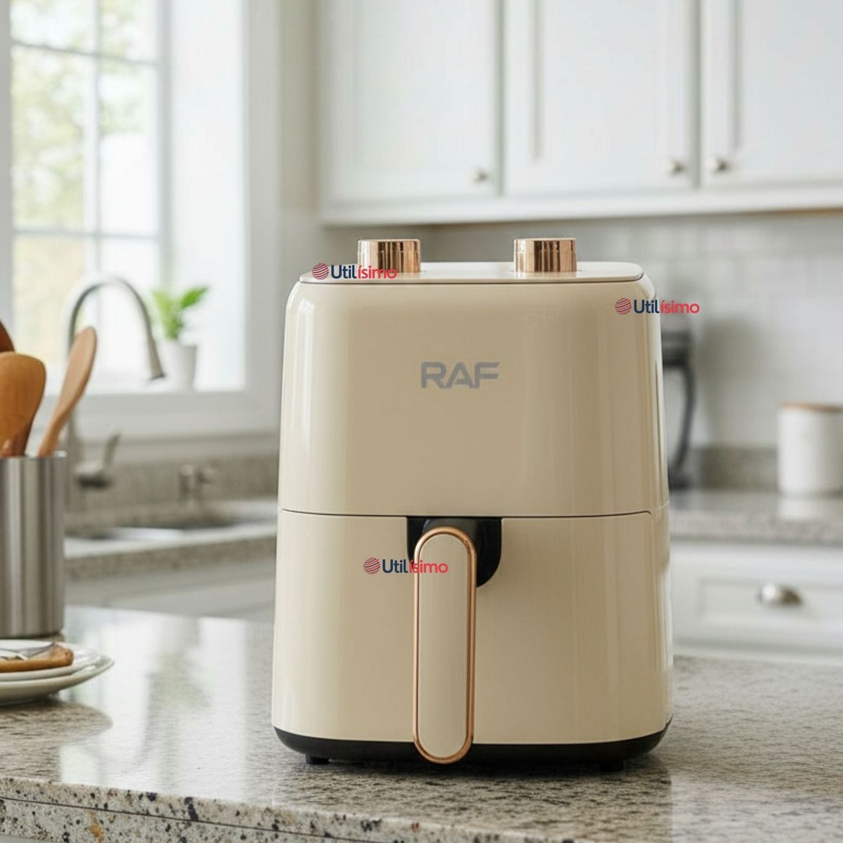 RAF - Freidora de Aire Manual Capacidad 3 litros 1300W de Potencia