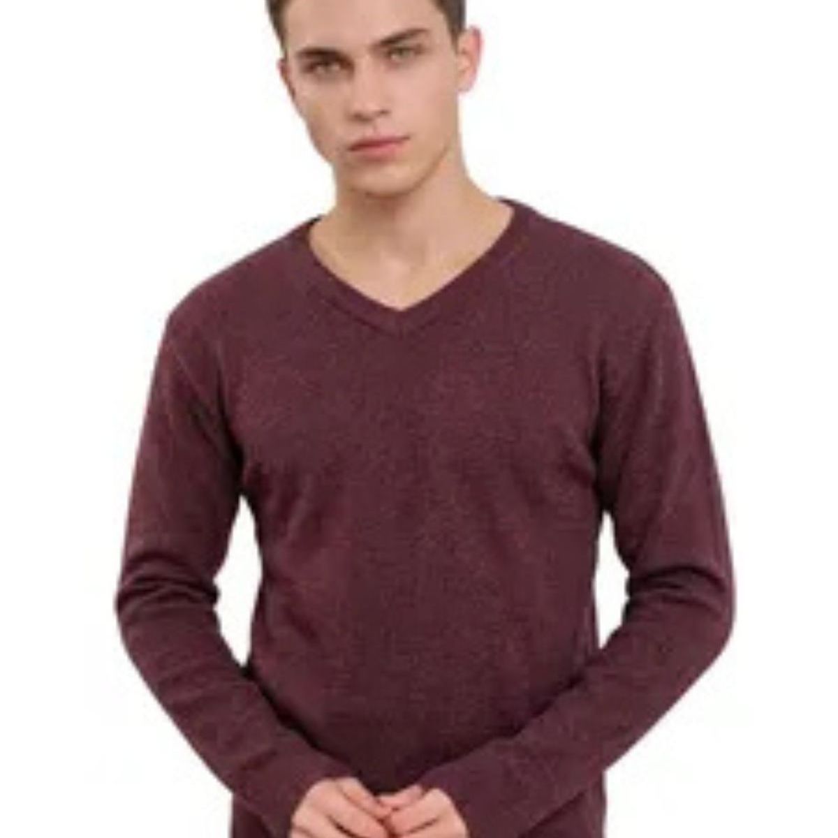 LOOK SHOP - Sweater Tejido Hilo Hombre Cuello V. Colores. 151