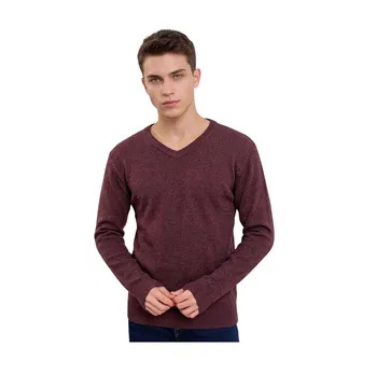 LOOK SHOP - Sweater Tejido Hilo Hombre Cuello V. Colores. 151