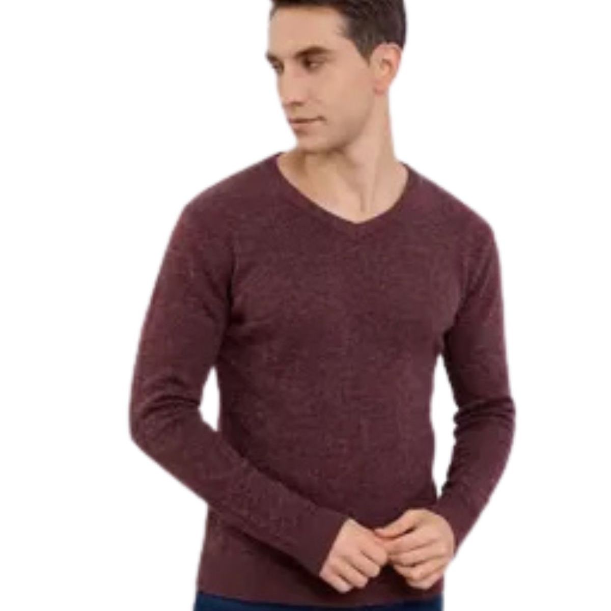 LOOK SHOP - Sweater Tejido Hilo Hombre Cuello V. Colores. 151