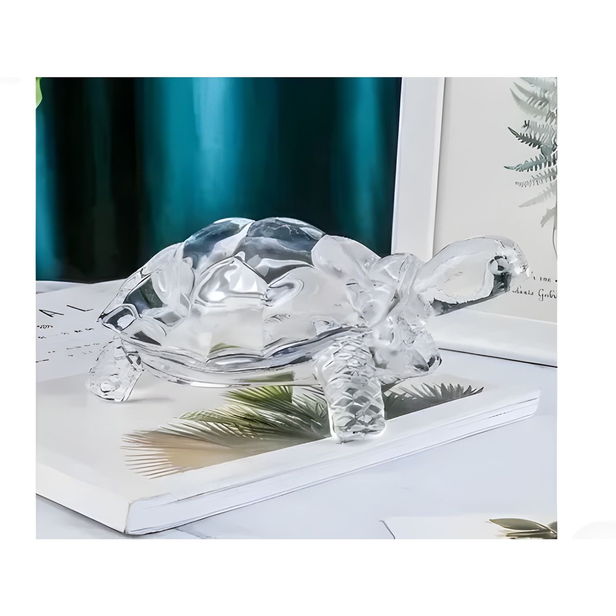 GENERICO - Figura decorativa tortuga de cristal transparente