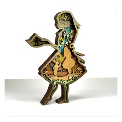 GENERICO - Figura decorativa Alicia en madera