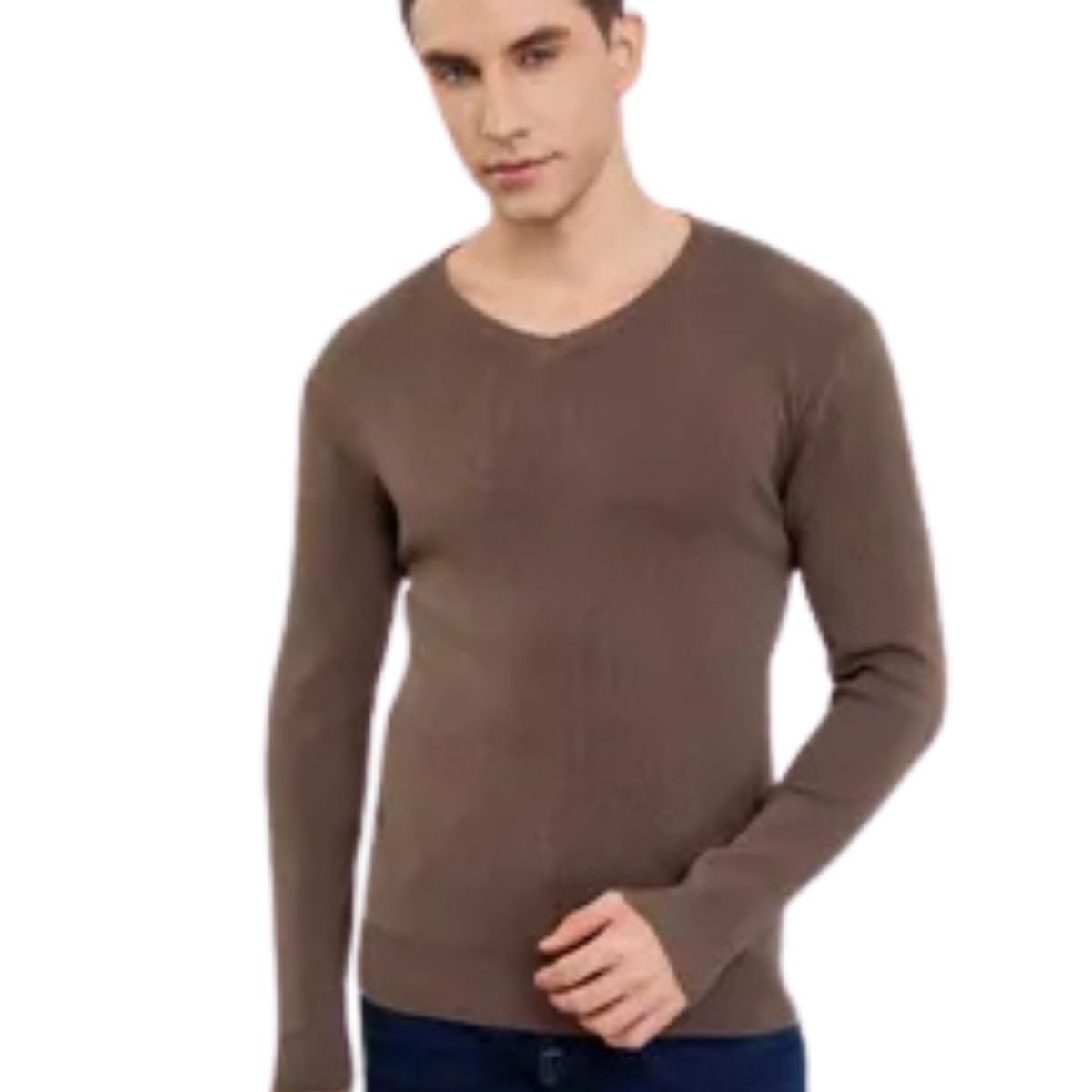 LOOK SHOP - Sweater Tejido Hilo Hombre Cuello V. Colores. 151