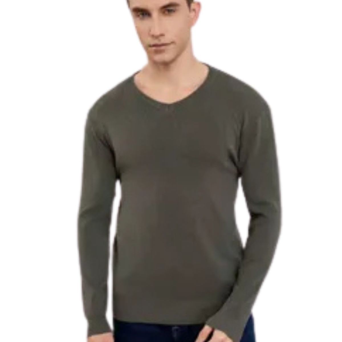 LOOK SHOP - Sweater Tejido Hilo Hombre Cuello V. Colores. 151