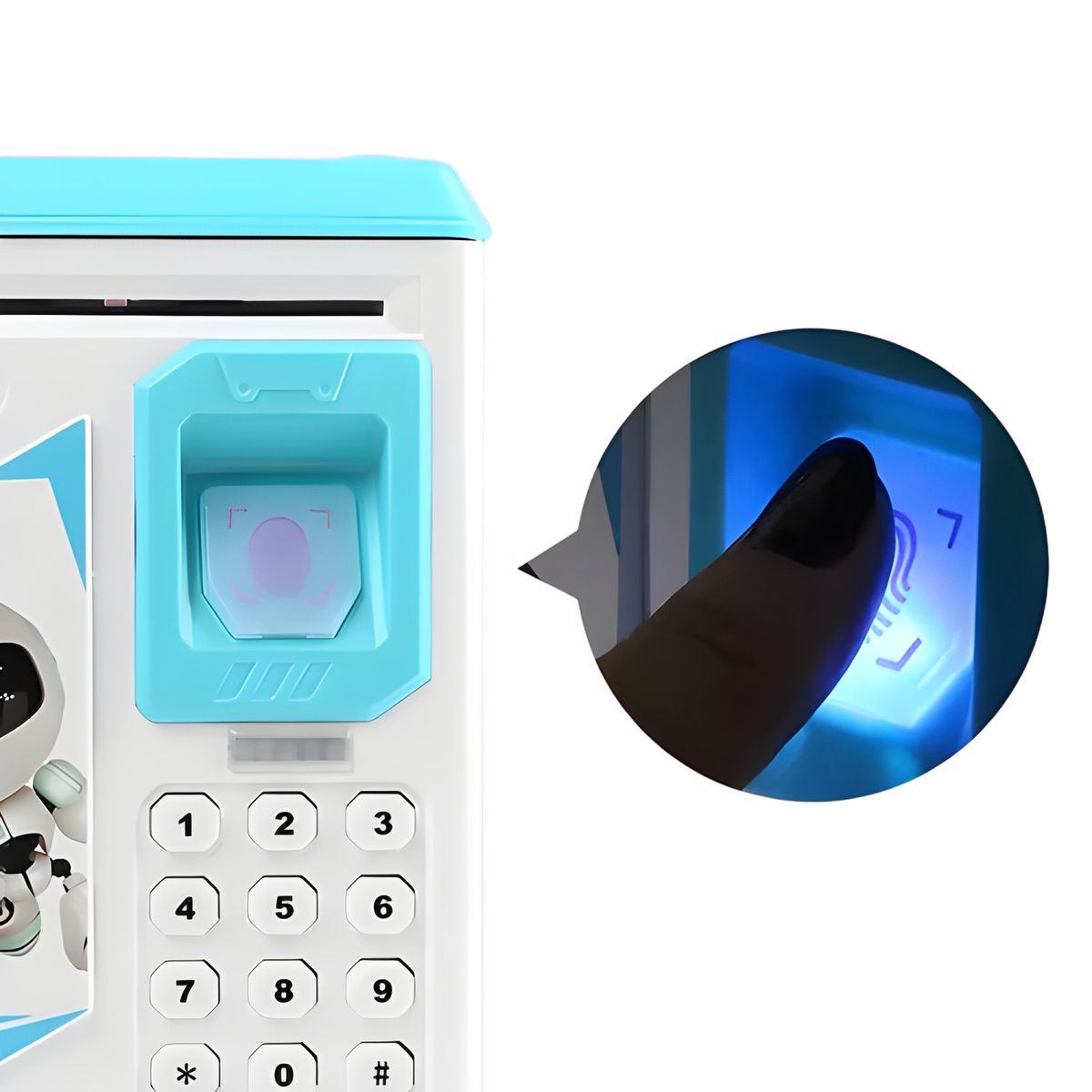 GENERICO - Alcancía electrónica con sonido y huella rosado