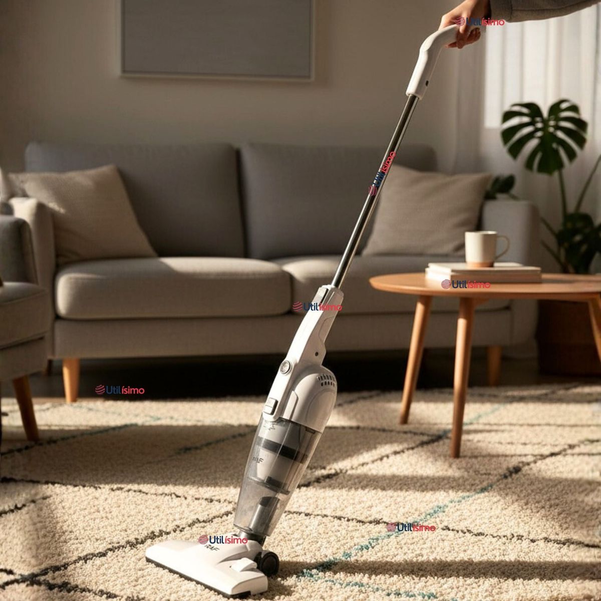 RAF - Aspiradora Vertical 2 en 1 Ciclónica Portátil Alta Potencia 600W 50HZ Filtro Dual