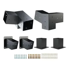RAGNAR - Kit De Soportes Para Pérgola Inclinada Acero 6 Piezas 2t 4s