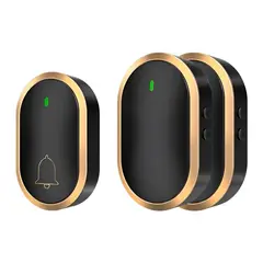 GENERICO - Timbre Inalámbrico Impermeable Con Luz Led 300m+2 Receptores BELUG