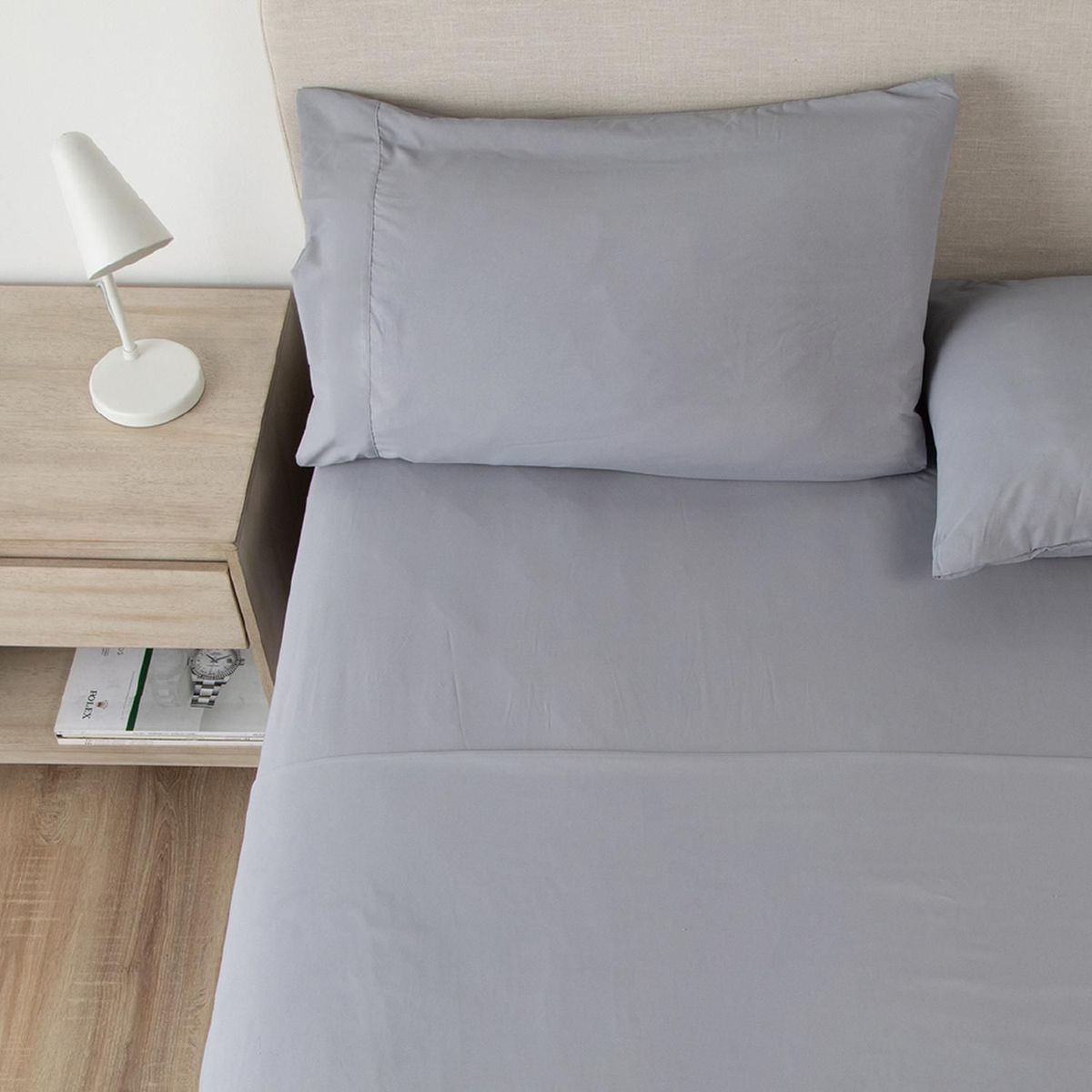 CASATUA - Sabanas 1.5 Plazas Hotel Casatua Ultra Suave + Funda - Gris - 1,5 Plazas