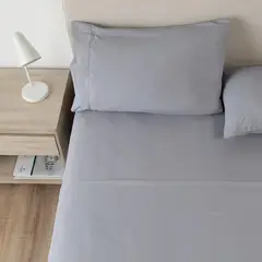 CASATUA - Sabanas 1.5 Plazas Hotel Ultra Suave + Funda - Gris - 1,5 Plazas