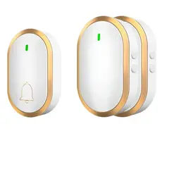 GENERICO - Timbre Inalámbrico Impermeable Con Luz Led 300m+2 Receptores BELUG