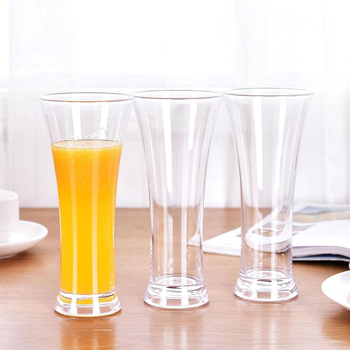 GENERICO - Vaso Shopero De Plastico Transparente 250ml Para Cerveza Unidad