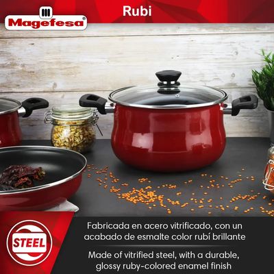Imagen 2 del producto Bateria De Cocina Ollas 7 Piezas Rubi Antiadherente