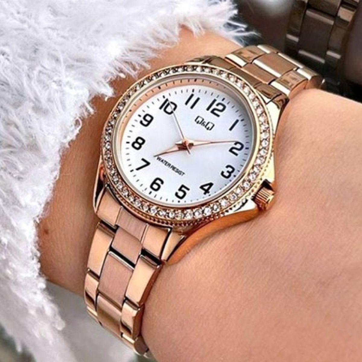 QYQ - RELOJ MARCA QYQ C223J014Y MUJER METAL ORO ROSA