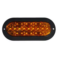 TRO GRIM - FOCO LATERAL OVALADO LED AMBAR 12 Y 24 VOLTS