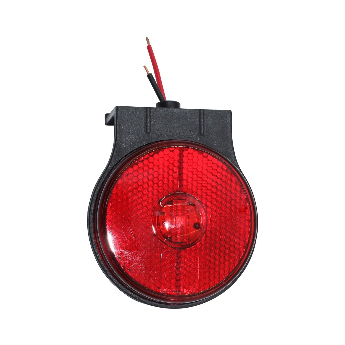 GENERICO - FOCO LATERAL LED ROJO 12 Y 24 VOLTS CON SOPORTE Y CABLE