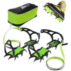 GENERICO - Crampones Ajustables Para Hielo Nieve Escalada De 14 Puntas