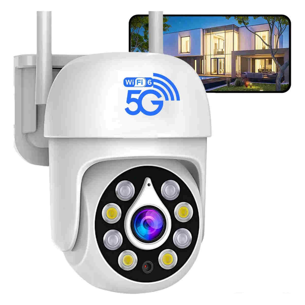GENERICO - Cámara Seguridad WiFi 5MP Visión Nocturna, Audio Bidireccional, IP66, PTZ BELUG