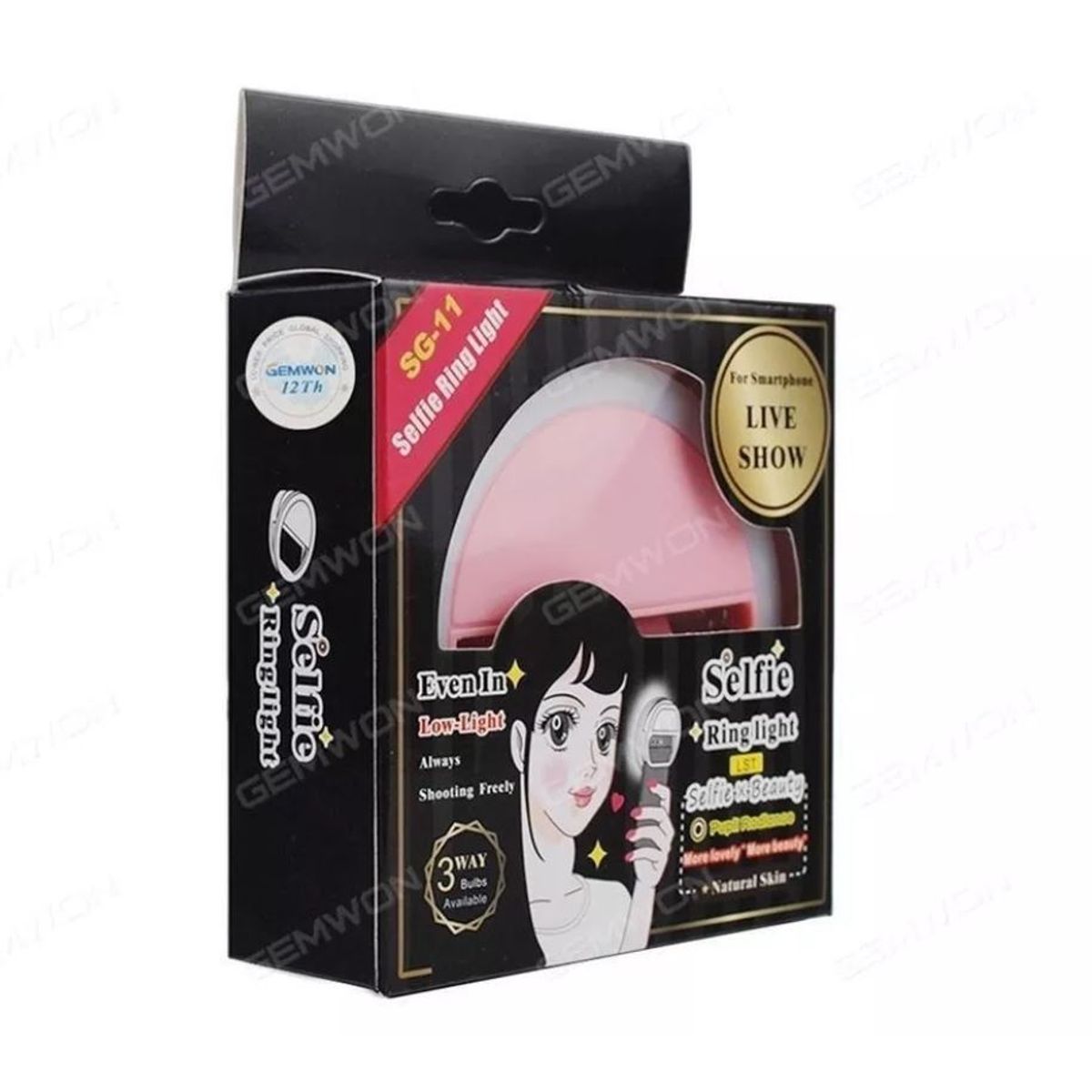 GENERICO - Selfie Anillo Aro Luz Led Celular 3 Modos