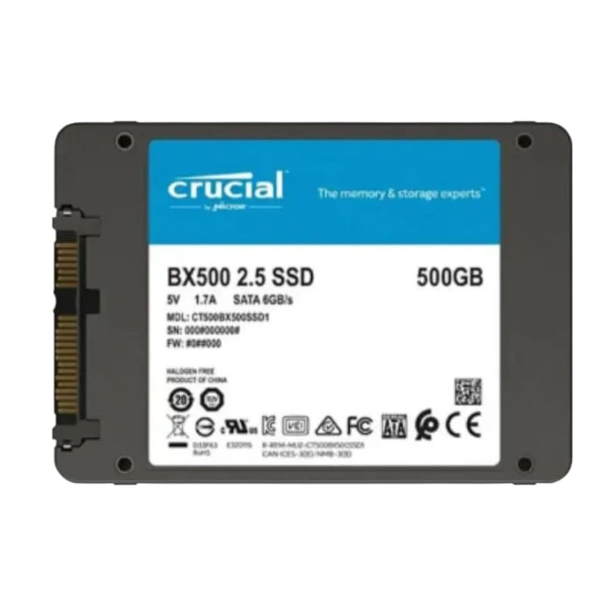 CRUCIAL - Disco Duro Crucial Ssd Bx500 500gb Sata 2.5 Ct500bx500ssd1
