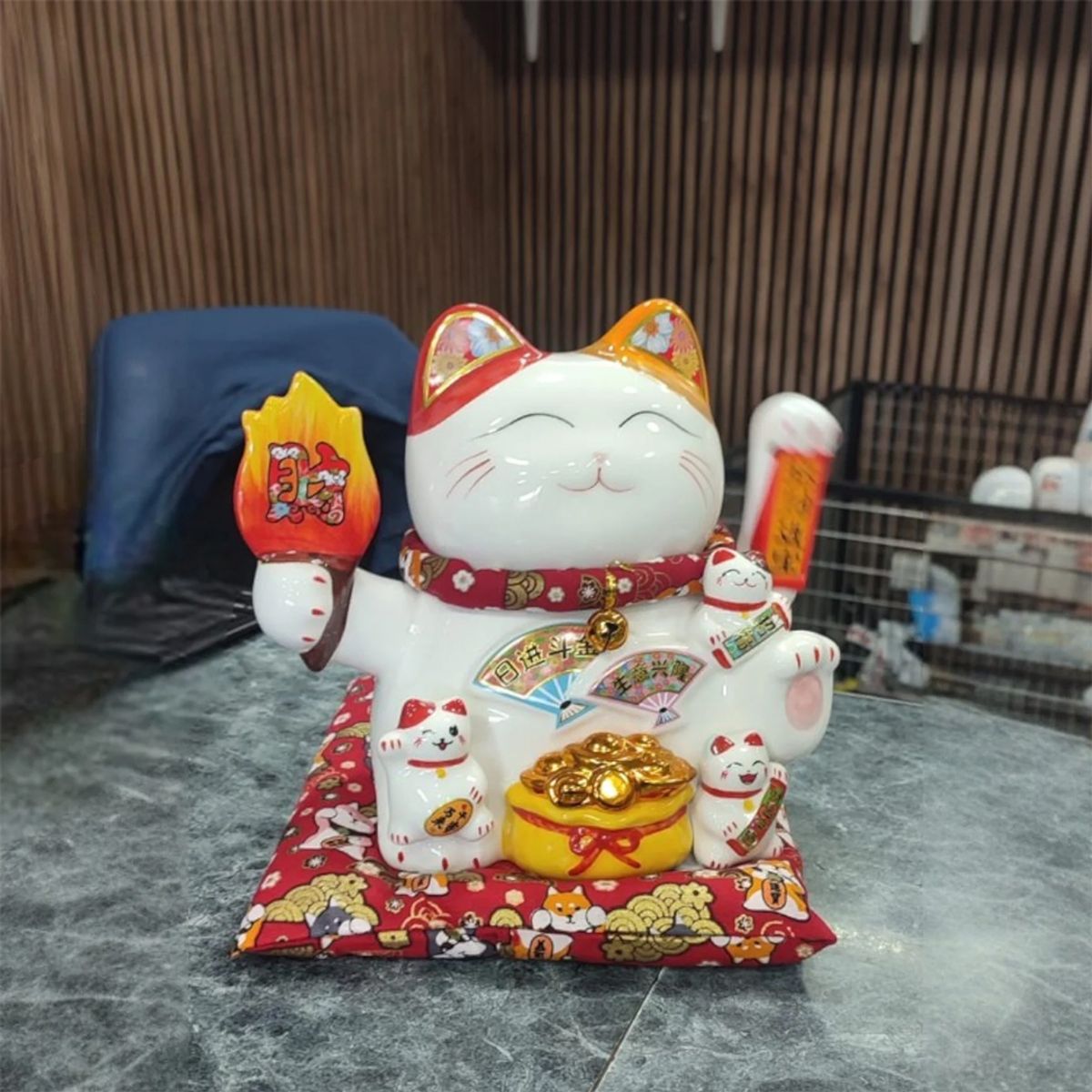 GENERICO - Adorno Gato De La Fortuna Y La Suerte Figura Decorativa