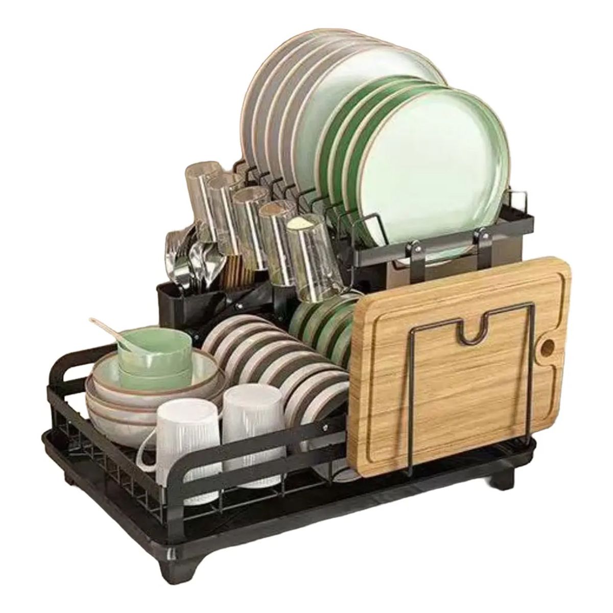 GENERICO - Secador Escurridor Loza Platos 2 Niveles Cocina Secaplatos