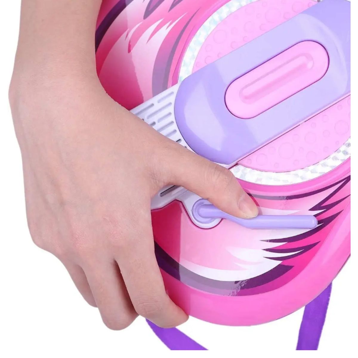 GENERICO - Micrófono Karaoke Con Guitarra Mp3 Y Luces Para Niñas