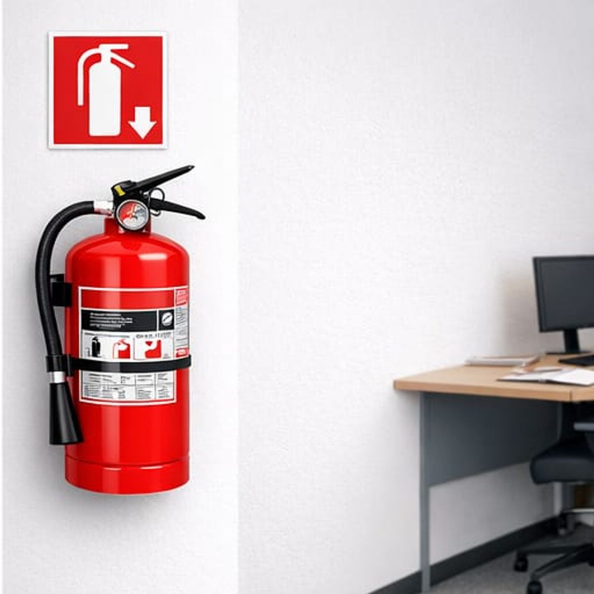 GENERICO - Extintor 4 Kg PQS ABC Multipropósito Certificado DS44 Hogar Oficina Vehículo